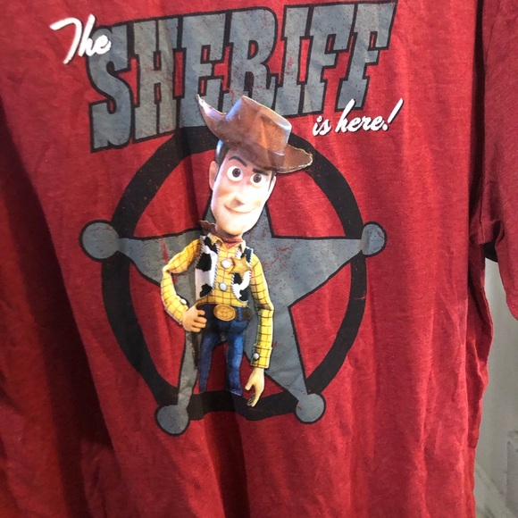 Toy Story 4 Woody T-Shirt XL The Sheriff is Here T-Shirt - Picture 5 of 6